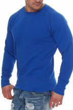 Basic Pullover für Männer Alltagssweatshirt in Blau