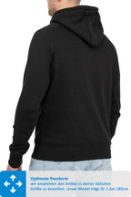 klassischer Kapuzenpullover mit gutem Schnitt in Schwarz