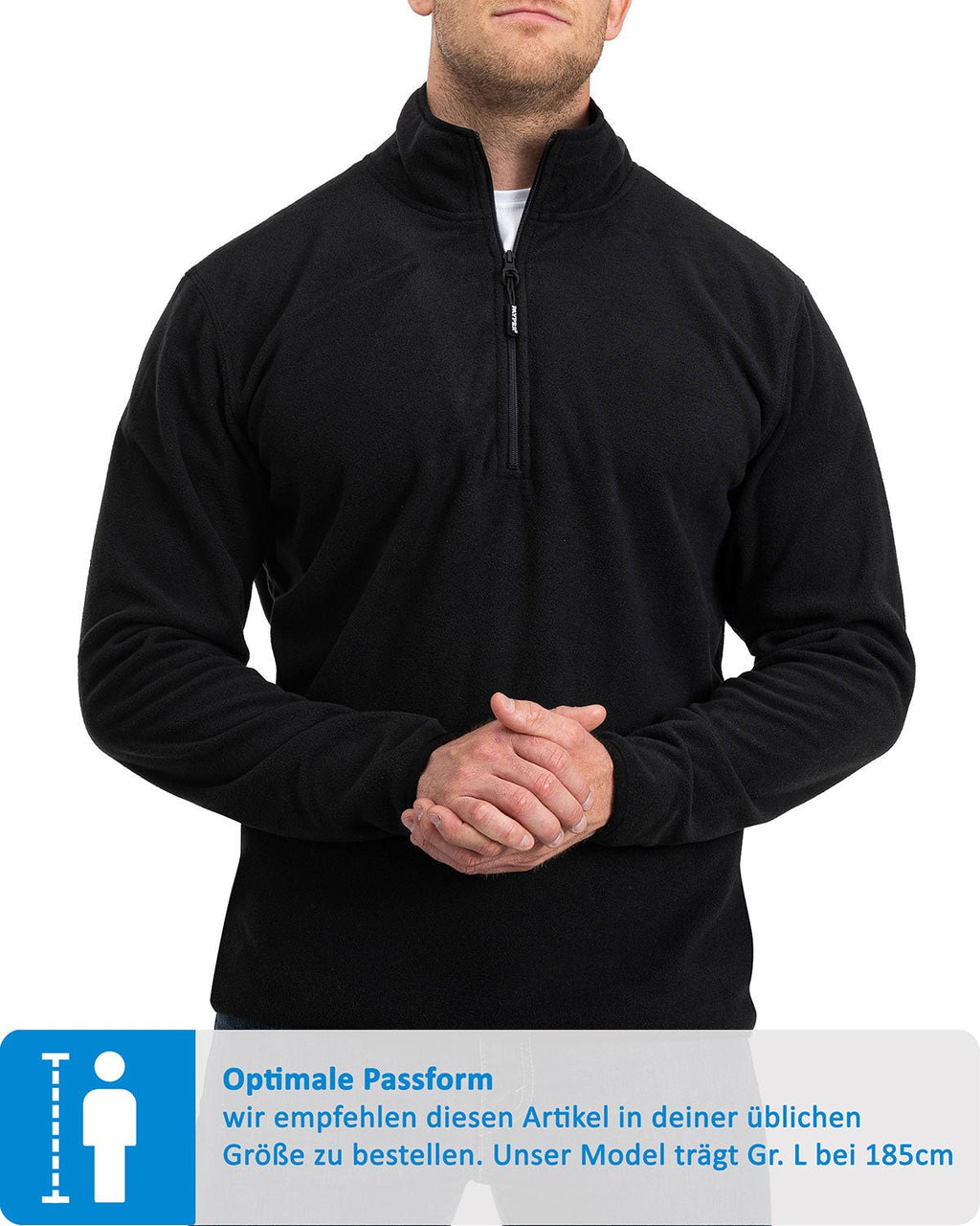 Troyer aus Fleece Outdoor in Schwarz