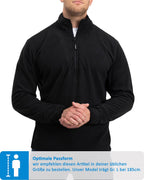 Troyer aus Fleece Outdoor in Schwarz