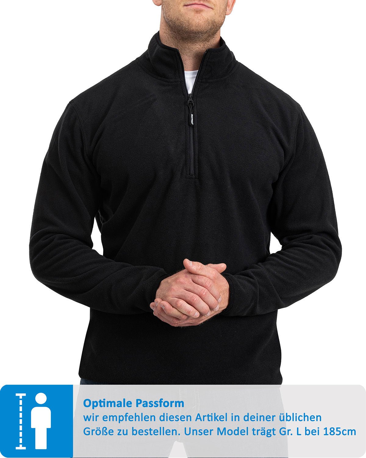 Troyer aus Fleece Outdoor in Schwarz