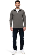 günstiger Halfzip Pullover für den Sommer und warme Tage Herren in Anthrazit