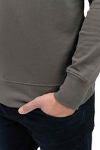 Herren Quarter Zip mit elastischer Taille und Ärmelbündchen in Anthrazit