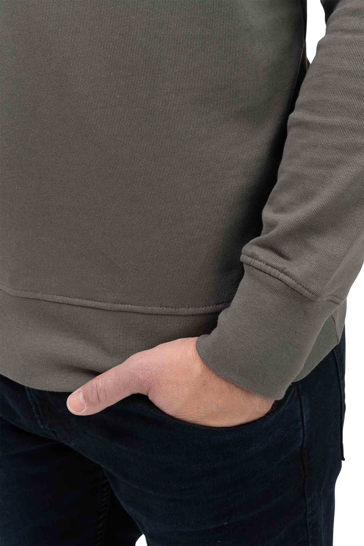 Herren Quarter Zip mit elastischer Taille und Ärmelbündchen in Anthrazit