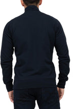 Herren dünner Pullover mit Stehkragen Basic günstig für Männer in Dunkelblau