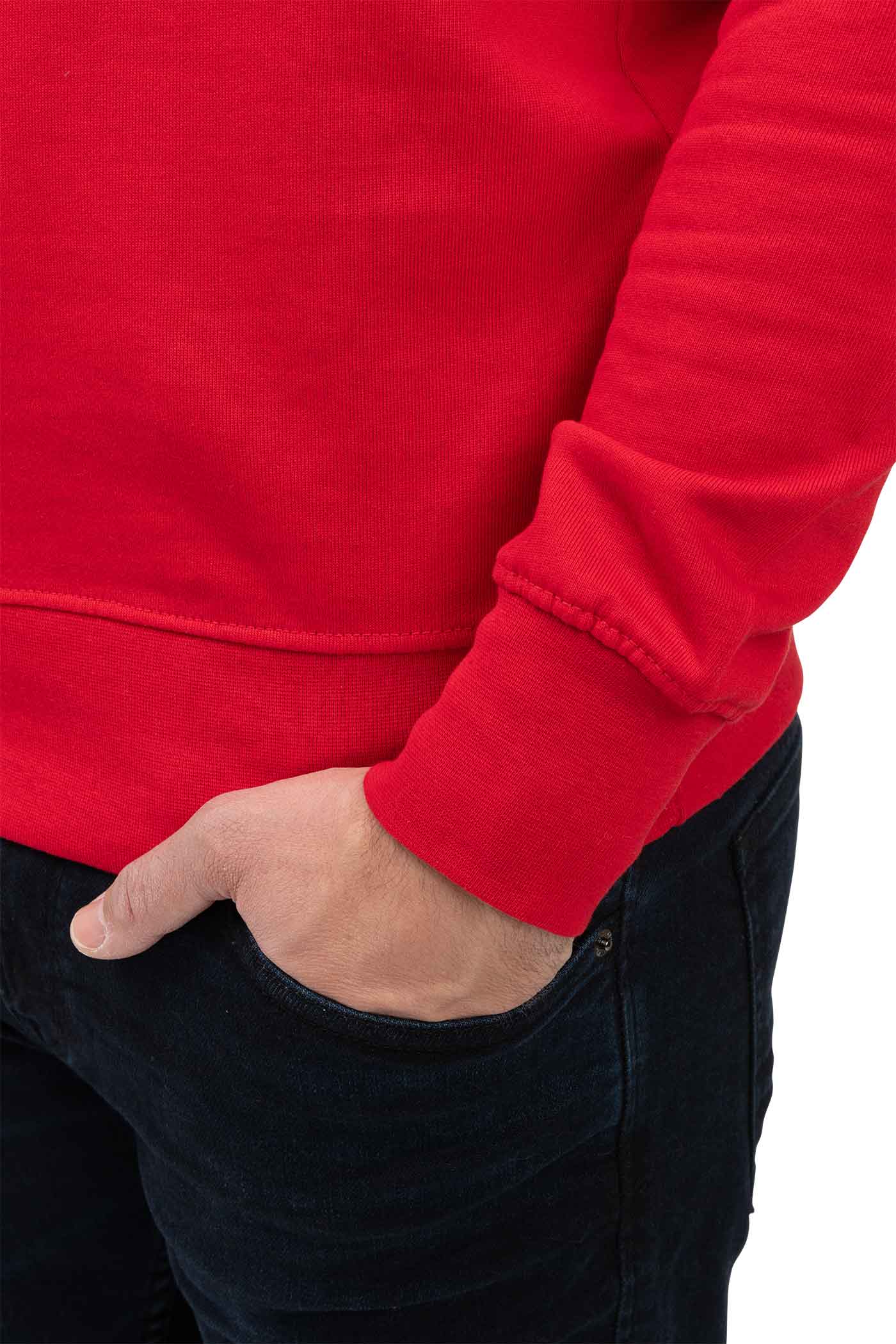 Herren Quarter Zip mit elastischer Taille und Ärmelbündchen in Rot