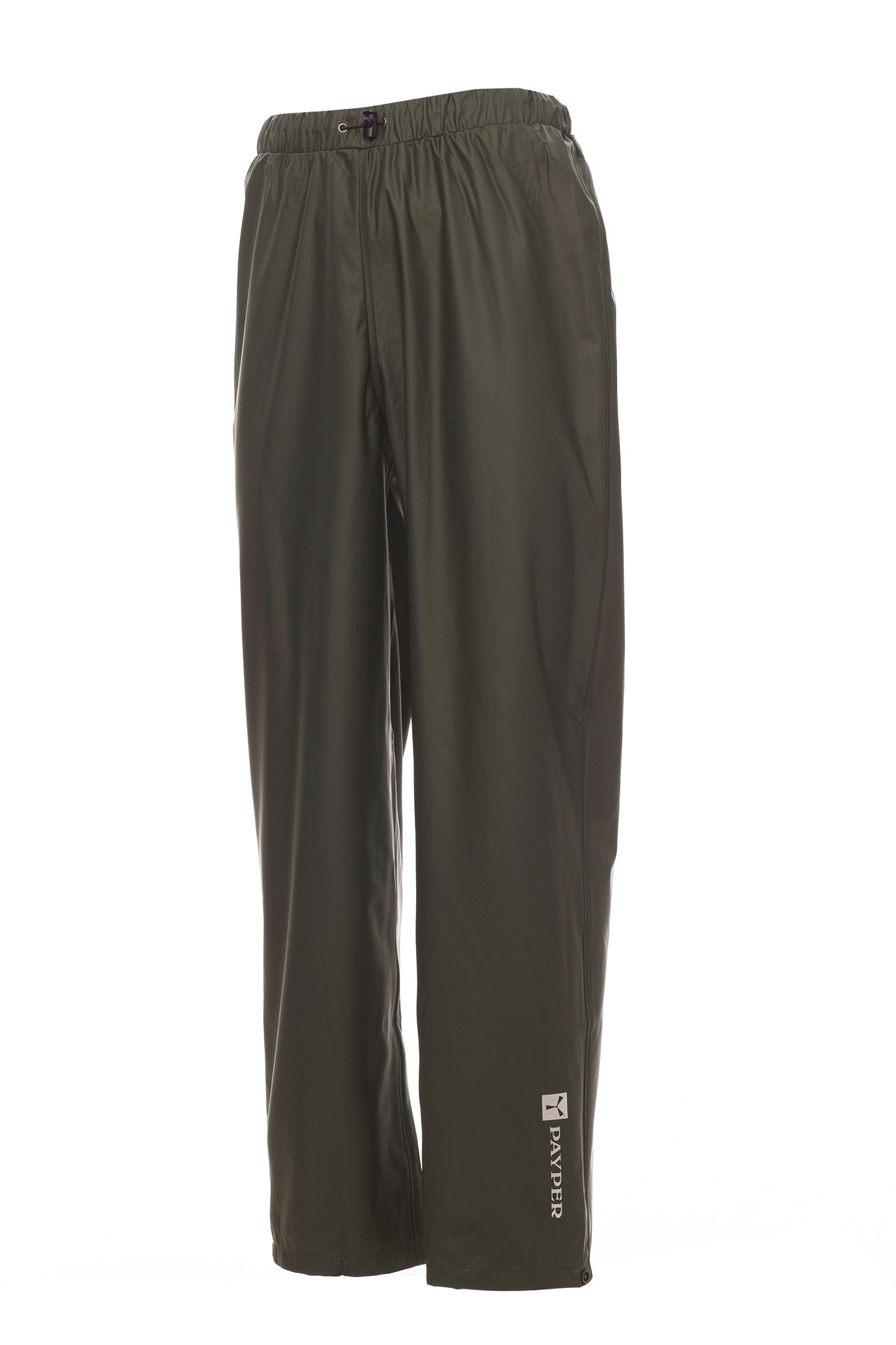 Herren Regenhose mit Gummibund und Kordelzug in Grün