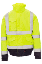 Zweifarbige Warnschutzjacke mit Reflexstreifen