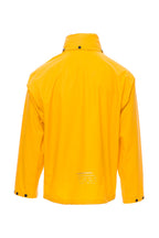 Herren Regenjacke mit Kordelzug in der Taille in Gelb