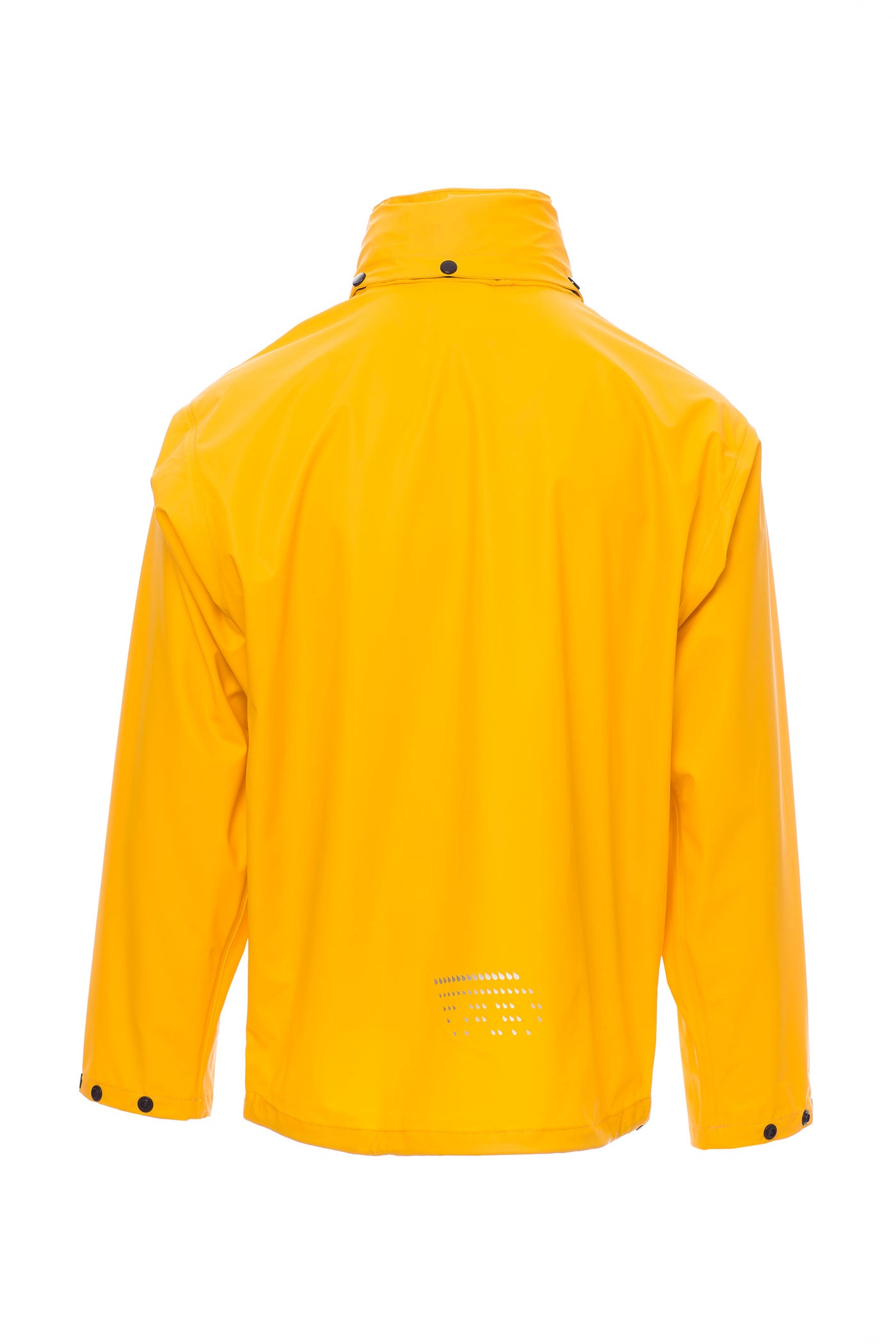 Herren Regenjacke mit Kordelzug in der Taille in Gelb