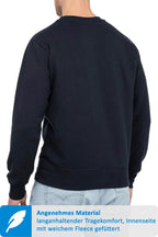 Herren Basic Sweatshirt in großen Größen in Dunkelblau