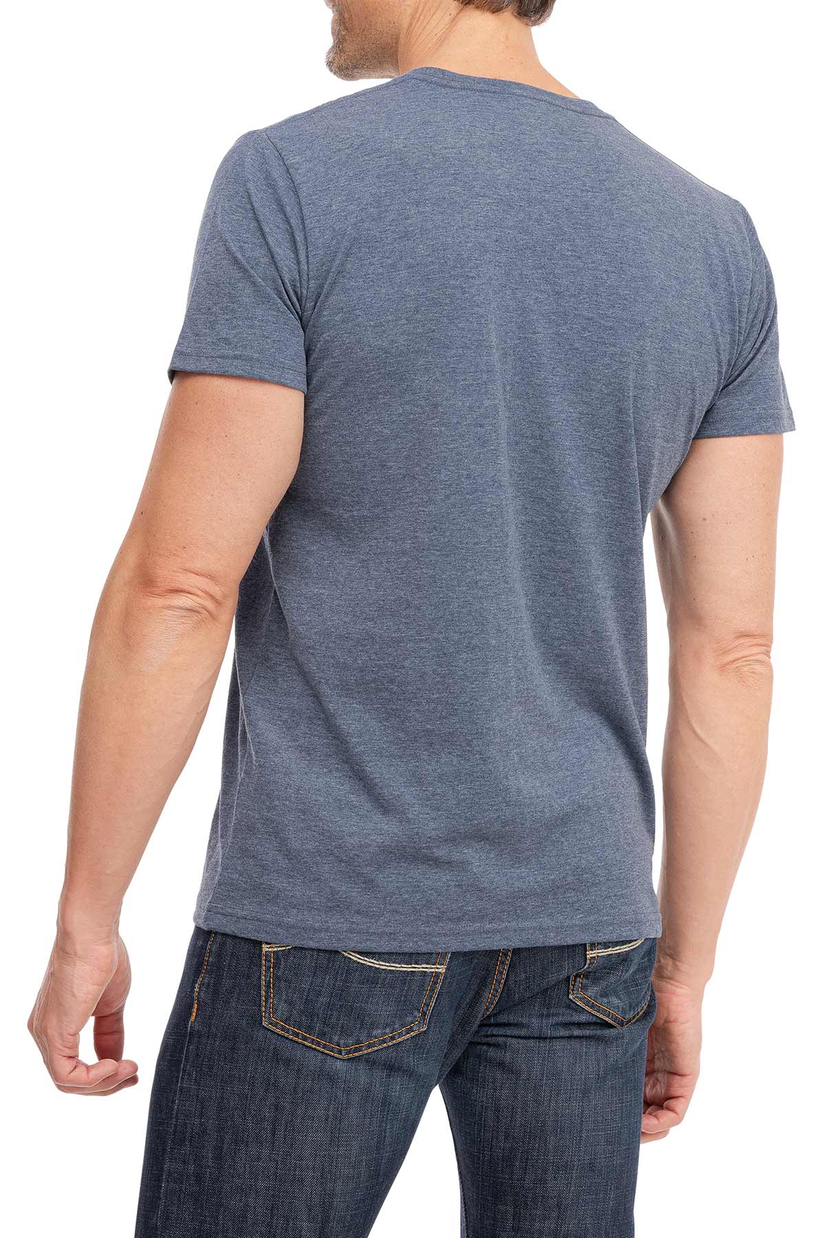 Herren T-Shirt Rundhals Meliert Comfort Bügelfrei