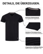 Herren T-Shirt V-Ausschnitt Baumwolle – V-Neck