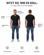 Herren T-Shirt V-Ausschnitt Baumwolle – V-Neck