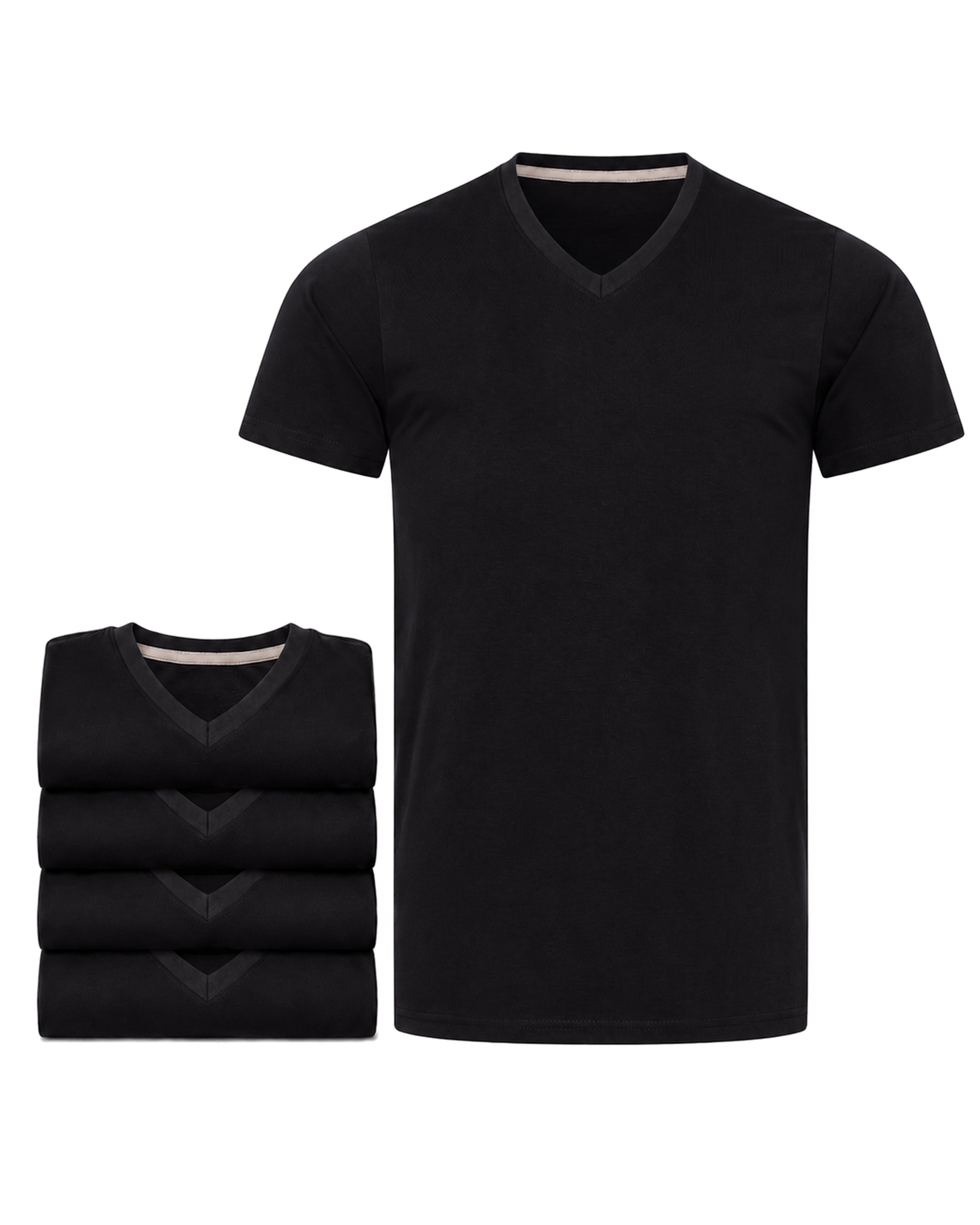 Herren T-Shirt 5er Pack V-Ausschnitt – V-Neck