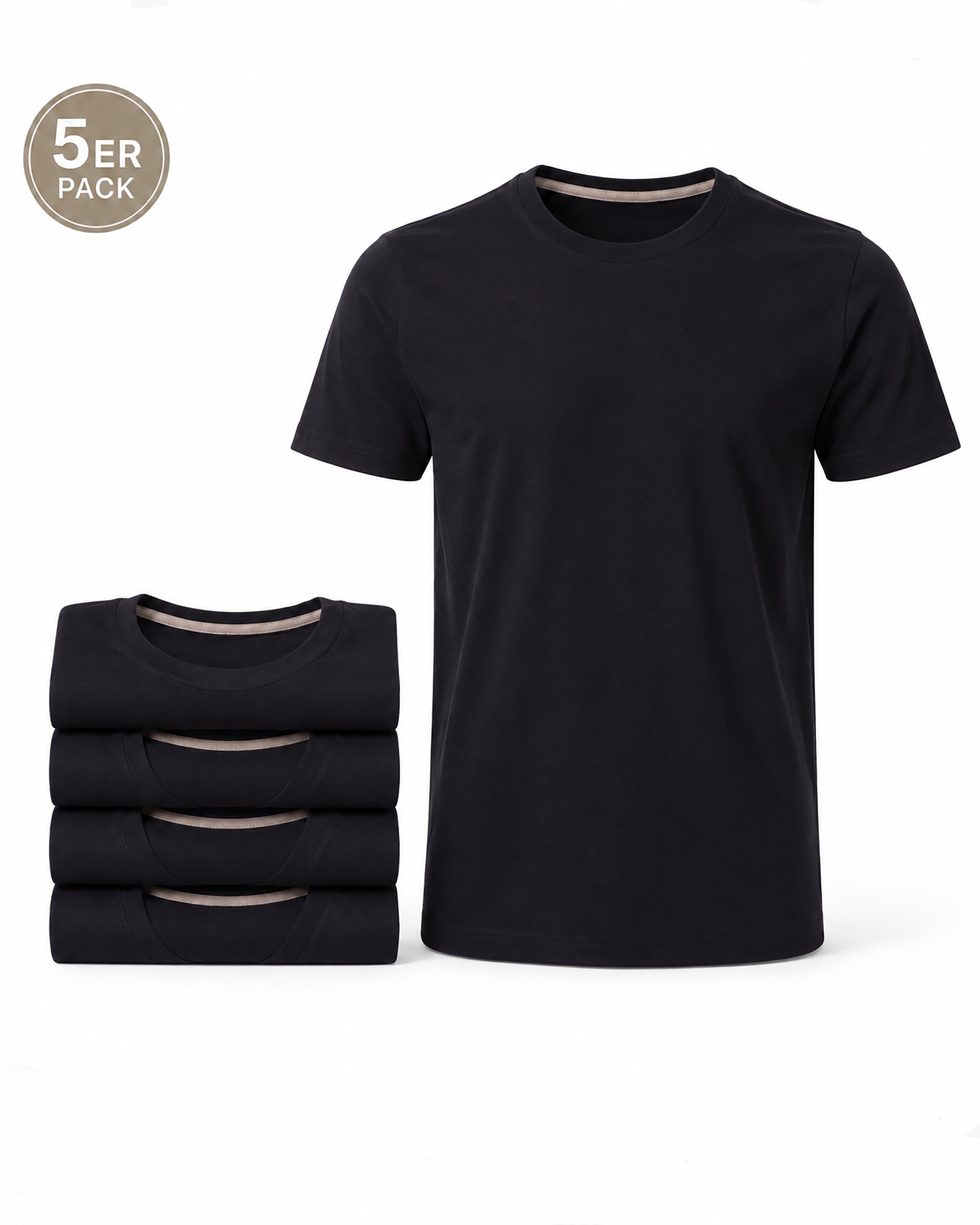 Herren T-Shirt 5er Pack Baumwolle – Sunset