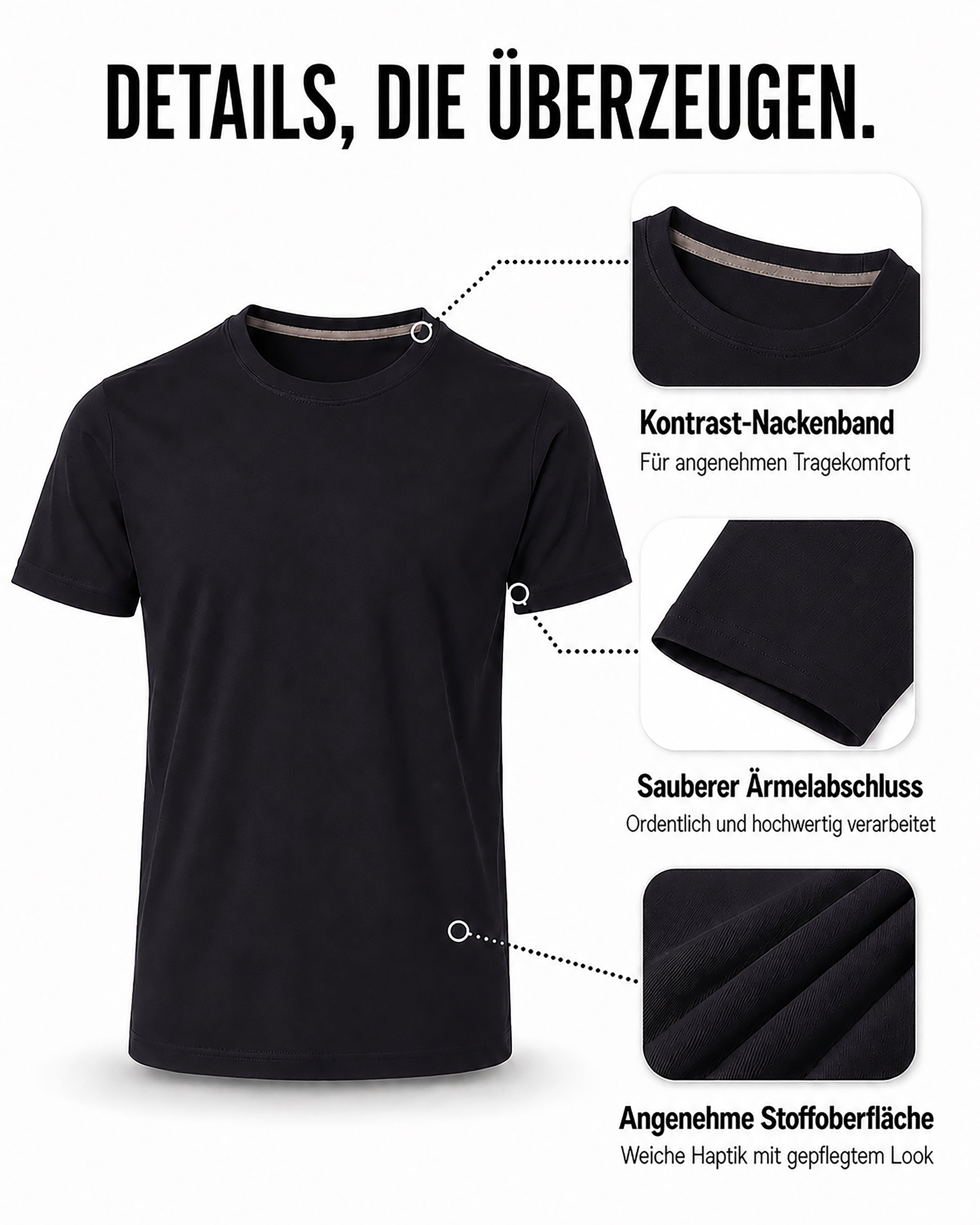 Herren T-Shirt Rundhals Baumwolle – Sunset