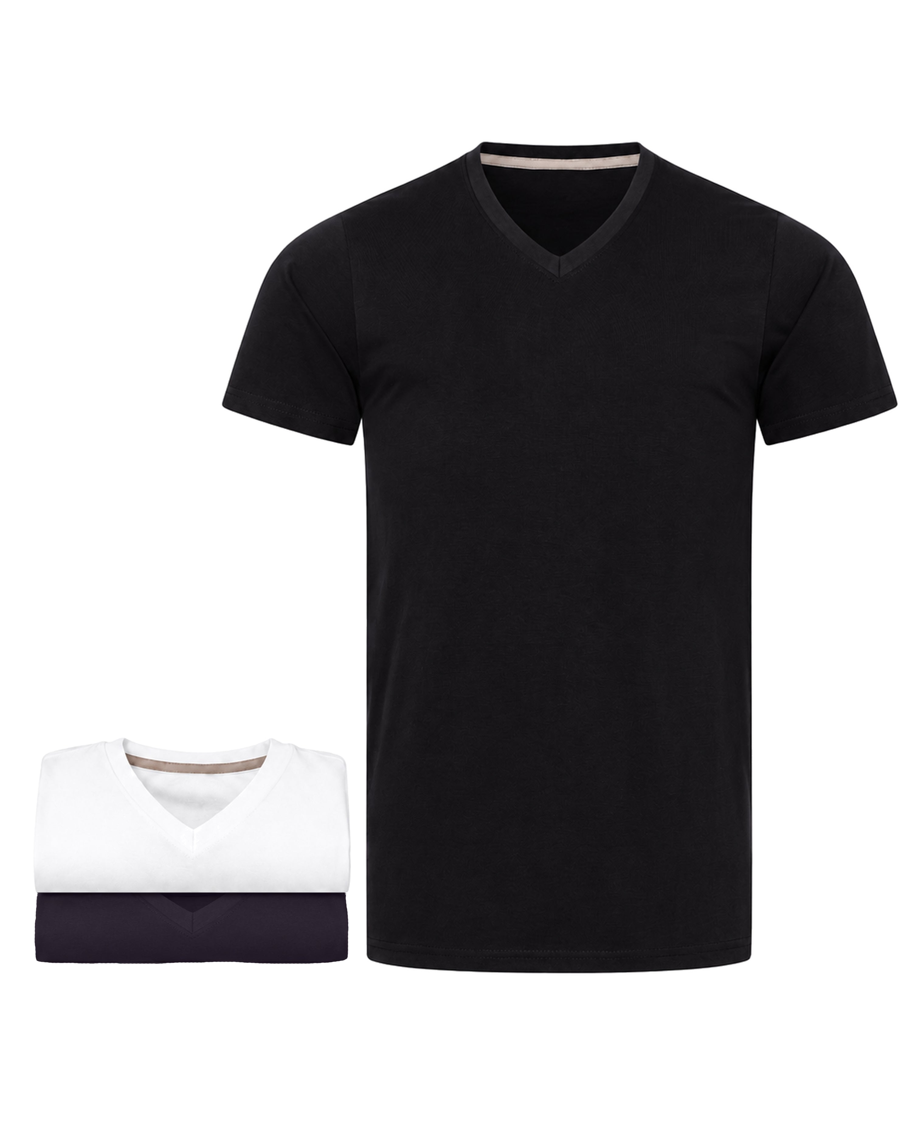 Herren T-Shirt 3er Pack V-Ausschnitt – V-Neck