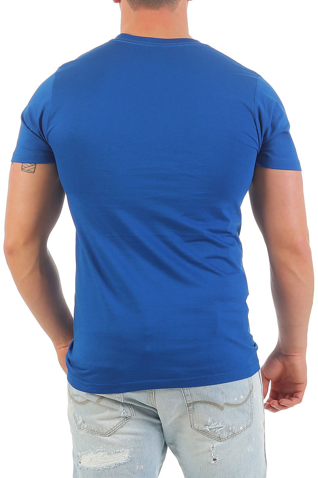 Herren T-Shirt Big Size Blau
