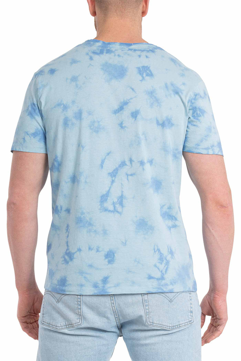 T-Shirt mit Musterung in Blau