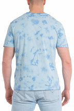 T-Shirt mit Musterung in Blau
