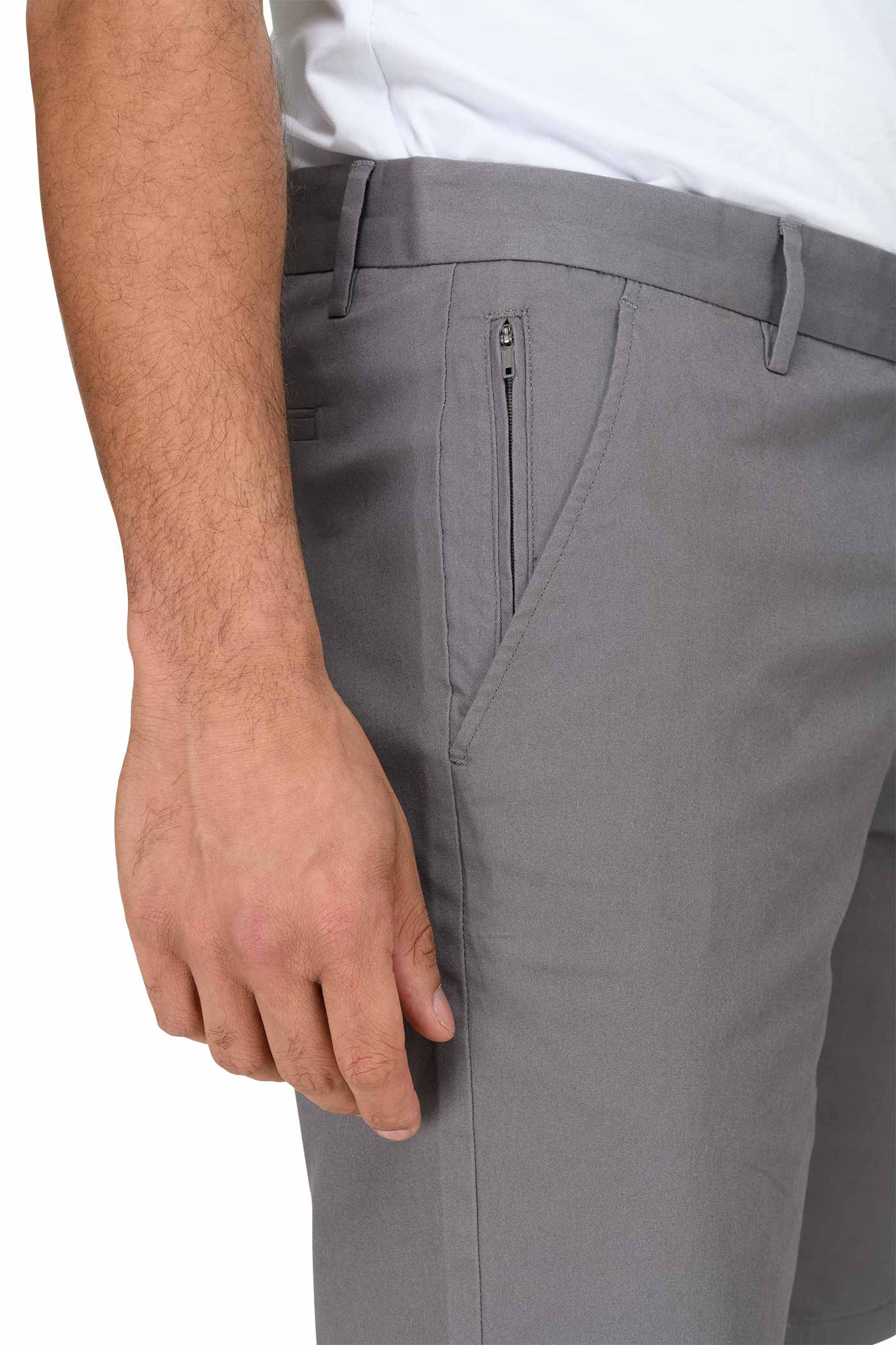 Shorts für Männer mit praktischer Reißverschlusstasche in Anthrazit