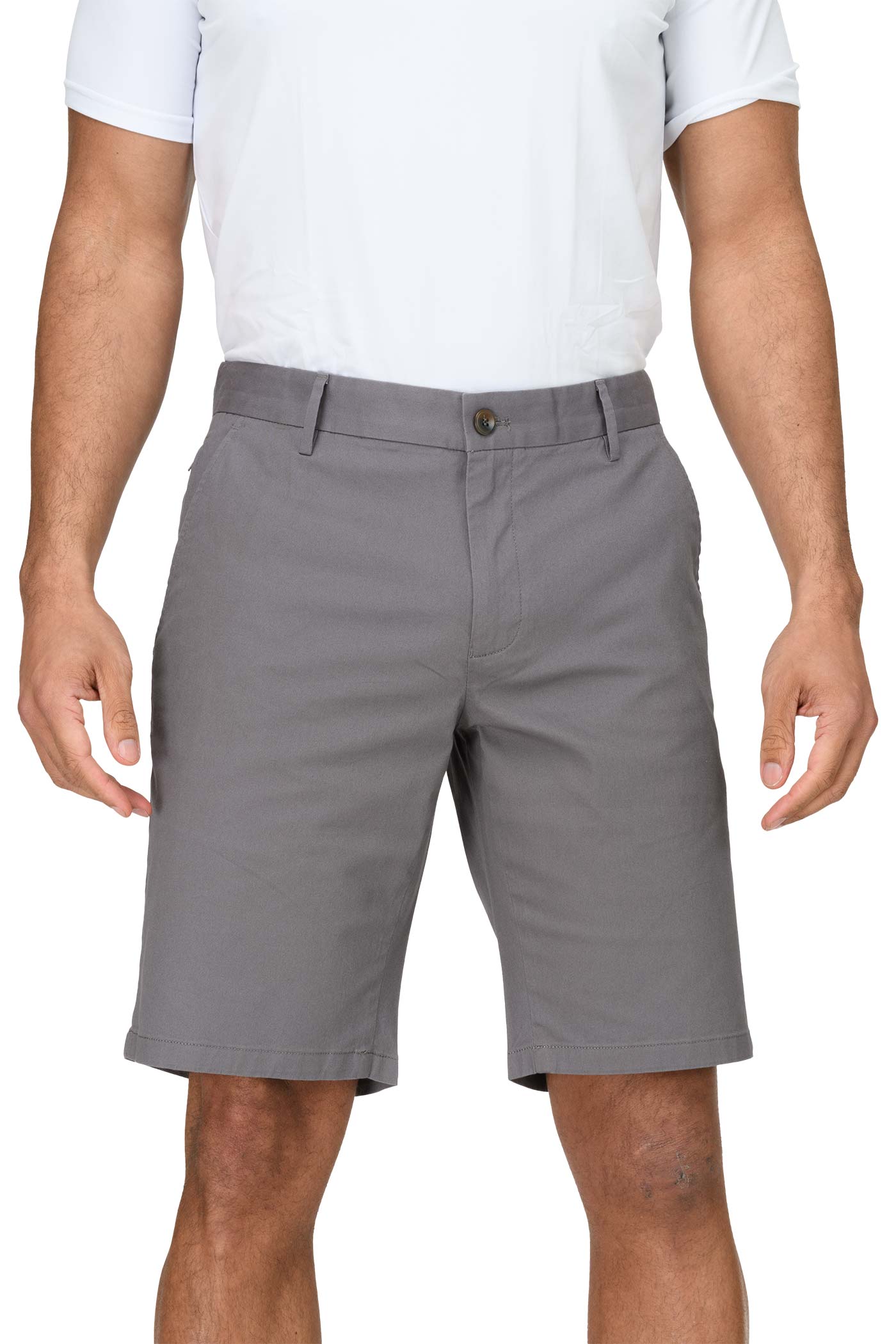 Herren Bermuda Shorts mit klassischem Schnitt in Anthrazit