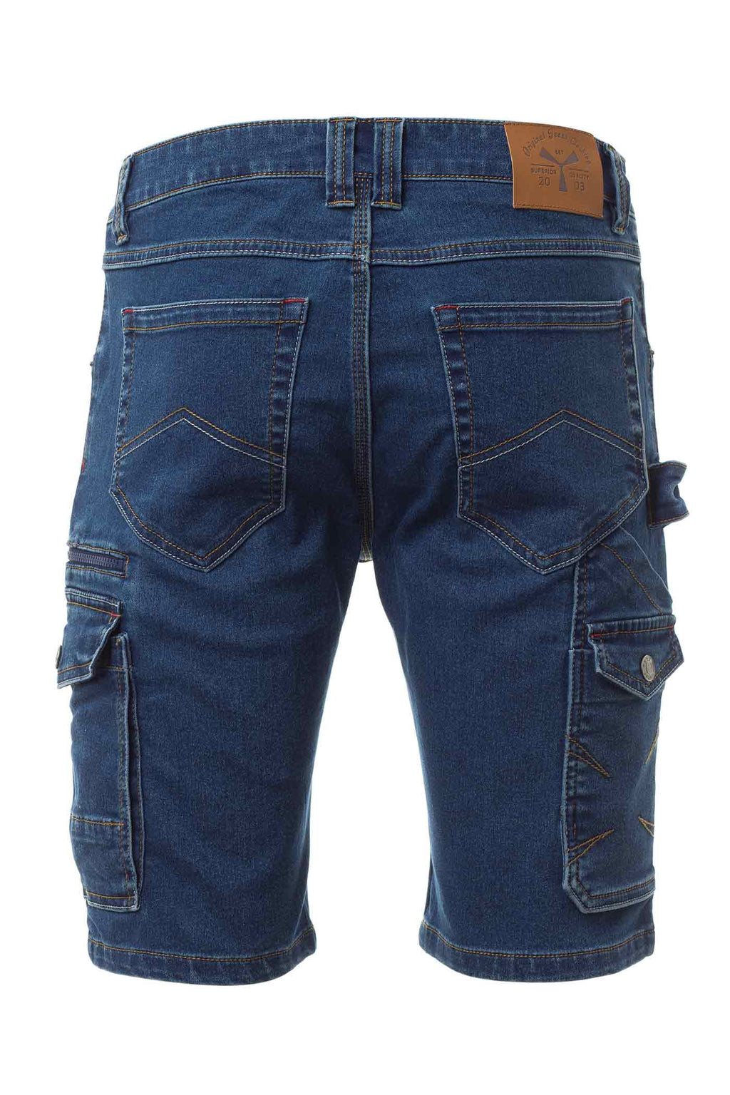 Herren Shorts für die Arbeit und Freizeit in Jeans-Optik in Dunkelblau