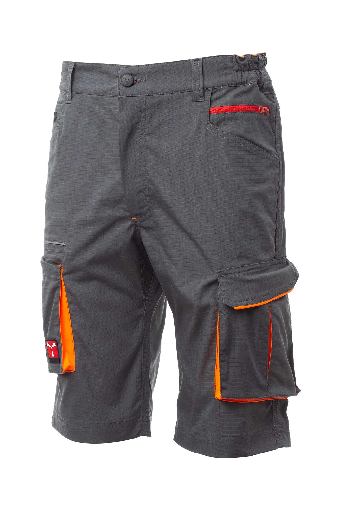 Herren kurze Arbeitshose Shorts mit multifunktionalen Taschen in Grau