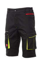 Herren kurze Arbeitshose Shorts mit multifunktionalen Taschen in Schwarz