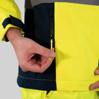Herren Warnschutz Softshelljacke Wind- und Wasserabweisend EN ISO 20471 Klasse 2 Antares