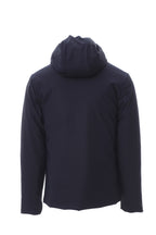 wattierte Softshelljacke für Herren mit fester Kapuze in Dunkelblau