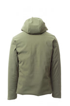 wattierte Softshelljacke für Herren mit fester Kapuze in Olivgrün