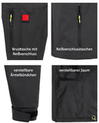 Herren leichte Softshelljacke mit Stehkragen & abnehmbarer Kapuze Creek LIT