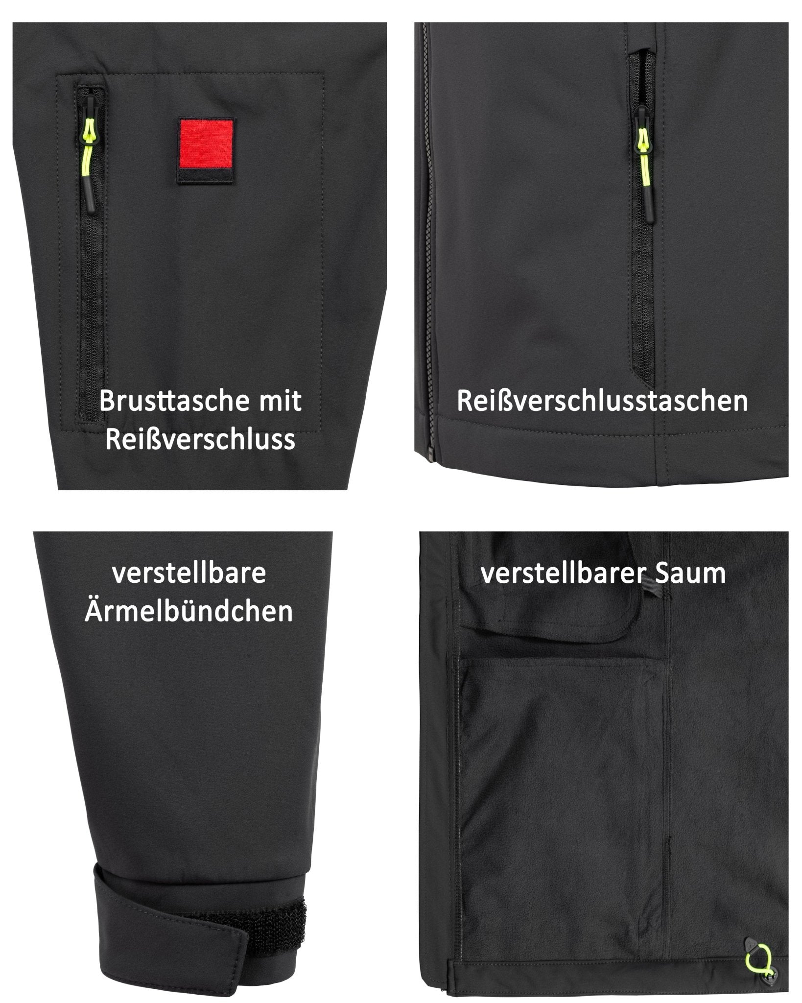 Herren leichte Softshelljacke mit Stehkragen & abnehmbarer Kapuze Creek LIT