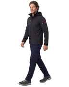 Herren leichte Softshelljacke mit Stehkragen & abnehmbarer Kapuze Creek LIT