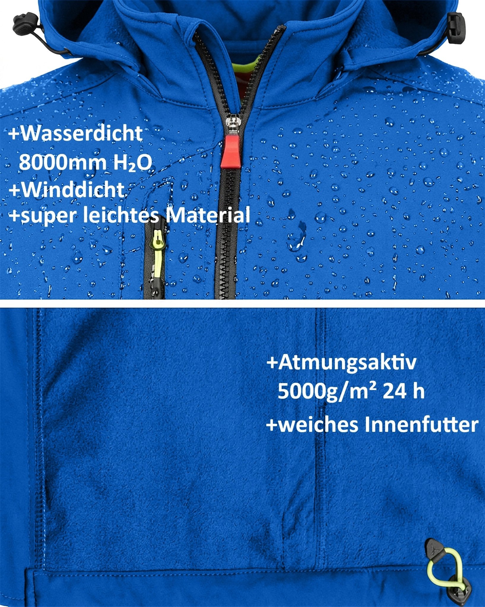Herren leichte Softshelljacke mit Stehkragen & abnehmbarer Kapuze Creek LIT