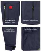Herren leichte Softshelljacke mit Stehkragen & abnehmbarer Kapuze Creek LIT