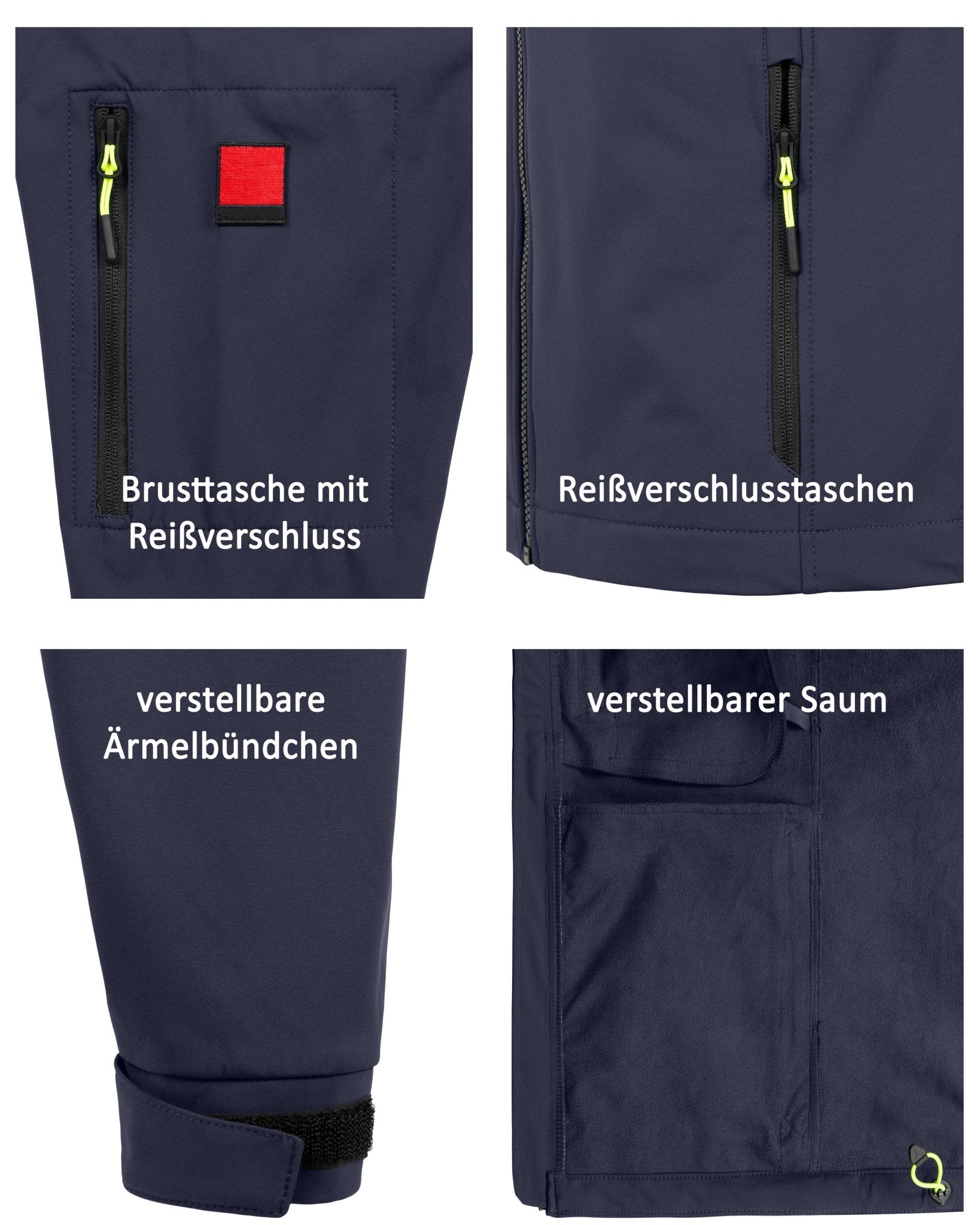 Herren leichte Softshelljacke mit Stehkragen & abnehmbarer Kapuze Creek LIT