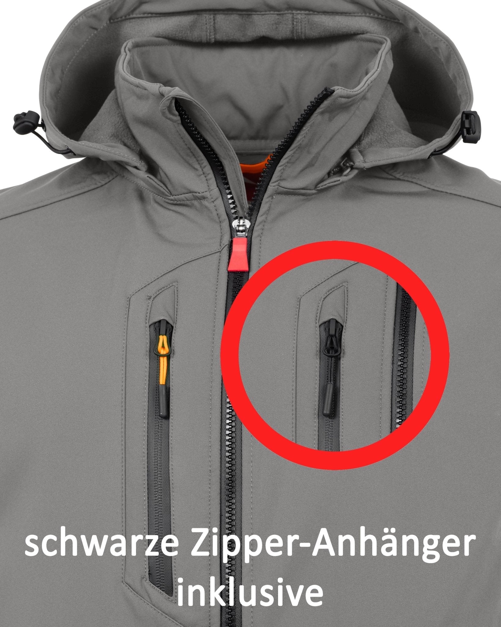 Herren leichte Softshelljacke mit Stehkragen & abnehmbarer Kapuze Creek LIT