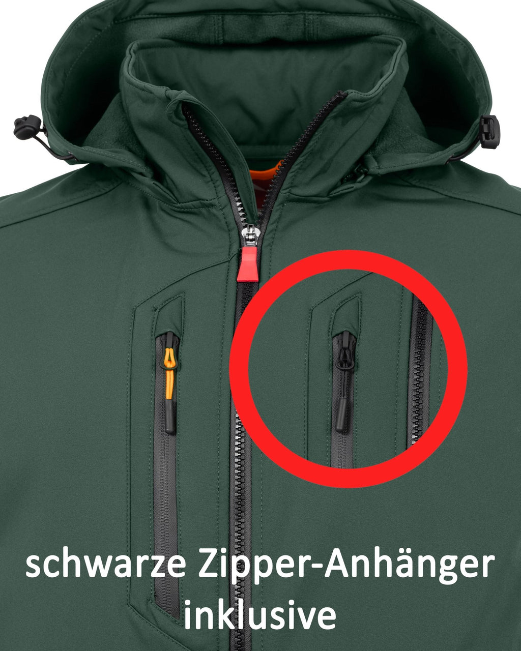 Herren leichte Softshelljacke mit Stehkragen & abnehmbarer Kapuze Creek LIT