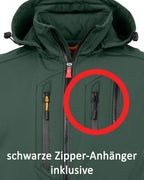 Herren leichte Softshelljacke mit Stehkragen & abnehmbarer Kapuze Creek LIT