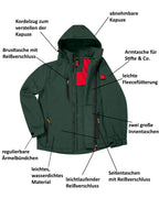 Herren leichte Softshelljacke mit Stehkragen & abnehmbarer Kapuze Creek LIT