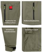 Herren leichte Softshelljacke mit Stehkragen & abnehmbarer Kapuze Creek LIT