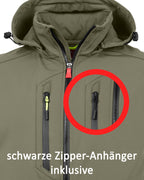 Herren leichte Softshelljacke mit Stehkragen & abnehmbarer Kapuze Creek LIT