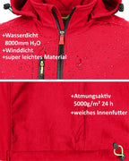 Herren leichte Softshelljacke mit Stehkragen & abnehmbarer Kapuze Creek LIT