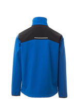 Herren Arbeitsjacke aus Softshell mit Relexdetail in Blau