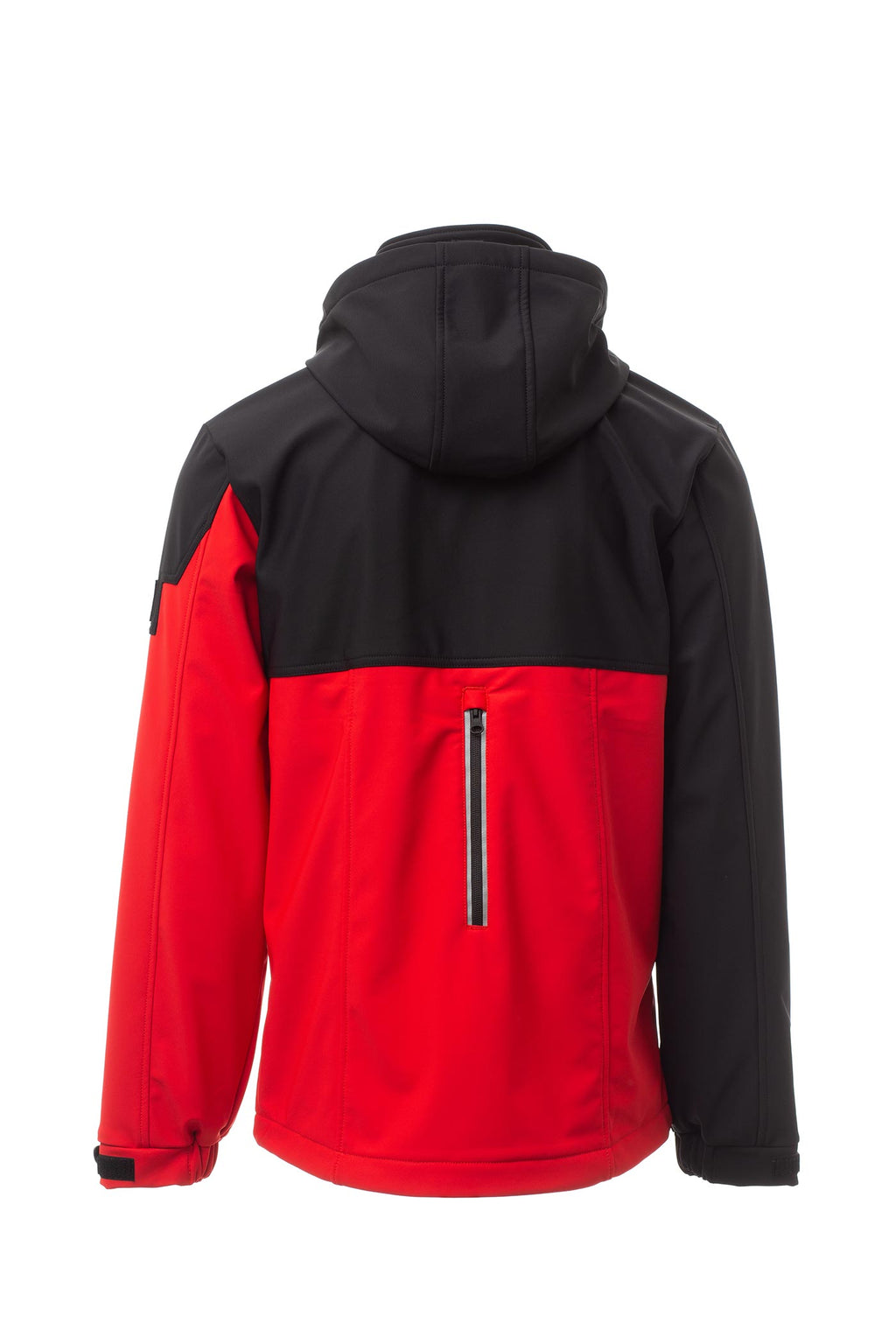 Softshelljacke Herren mit Kapuze und verstellbaren Manschetten in Rot