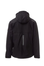 Softshelljacke Herren mit Kapuze und verstellbaren Manschetten in Schwarz