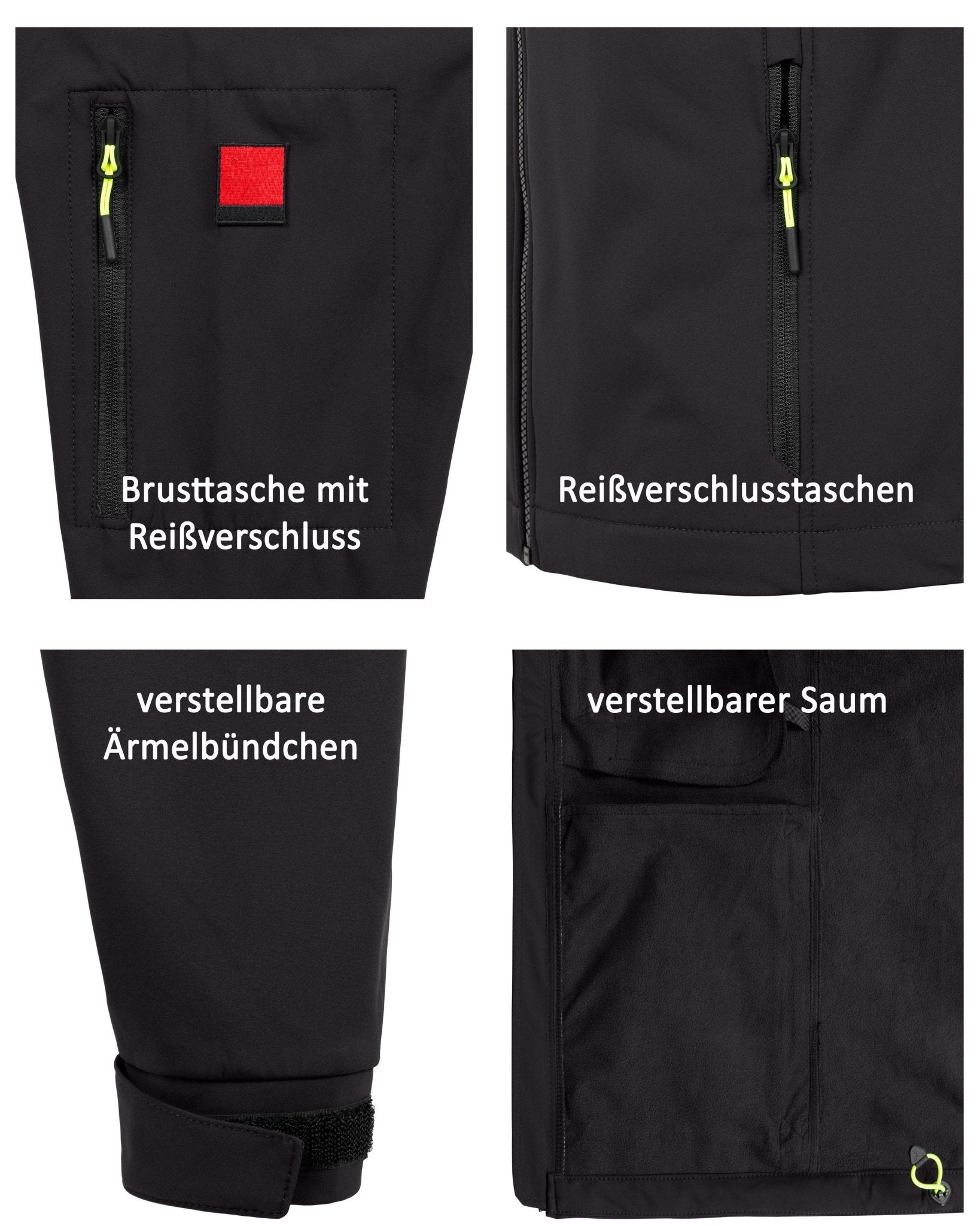 Herren leichte Softshelljacke mit Stehkragen & abnehmbarer Kapuze Creek LIT